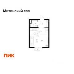 ЖК «Митинский лес», планировка студии, 25.40 м²