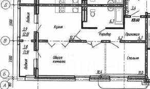 ЖК «Сибирь», планировка 2-комнатной квартиры, 60.70 м²