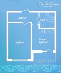 ЖК «Кировский Посад», планировка 1-комнатной квартиры, 32.70 м²