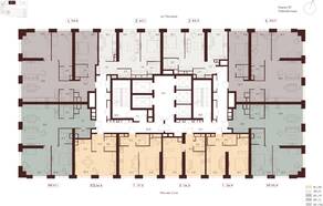 ЖК «Indy Towers», планировка 2-комнатной квартиры, 60.10 м²