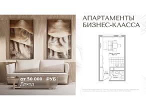 МФК Инвест-отель «Адрес», планировка студии, 25.60 м²