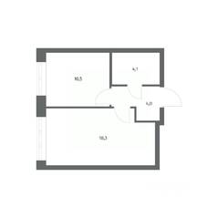 ЖК «NEWПИТЕР», планировка 1-комнатной квартиры, 37.04 м²