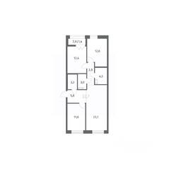 ЖК «NEWПИТЕР», планировка 3-комнатной квартиры, 81.67 м²