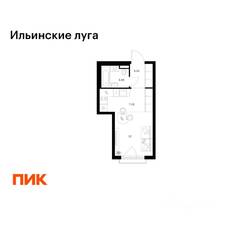 ЖК «Ильинские луга», планировка студии, 24.11 м²