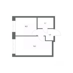 ЖК «NEWПИТЕР», планировка 1-комнатной квартиры, 37.04 м²