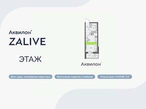 ЖК «Аквилон ZALIVE», планировка студии, 24.60 м²