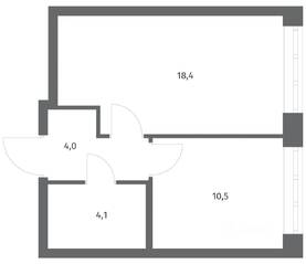 ЖК «NEWПИТЕР», планировка 1-комнатной квартиры, 37.03 м²