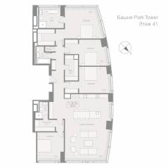ЖК «Capital Towers», планировка 5-комнатной квартиры, 207.30 м²