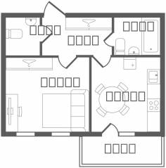 ЖК «Ювента», планировка 1-комнатной квартиры, 40.50 м²