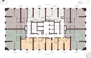 ЖК «Indy Towers», планировка 2-комнатной квартиры, 54.70 м²