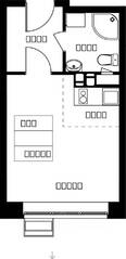 ЖК «Новотомилино», планировка студии, 22.42 м²