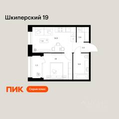 ЖК «Шкиперский 19», планировка 1-комнатной квартиры, 35.60 м²