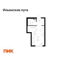 ЖК «Ильинские луга», планировка студии, 24.60 м²