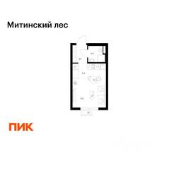 ЖК «Митинский лес», планировка студии, 20.10 м²