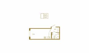 МЖК «Новая история», планировка студии, 25.67 м²