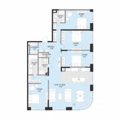 ЖК «Садовническая 69», планировка 4-комнатной квартиры, 169.42 м²