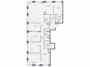 ЖК «Собрание клубных домов West Garden», планировка 5-комнатной квартиры, 207.70 м²