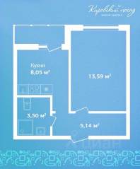 ЖК «Кировский Посад», планировка 1-комнатной квартиры, 30.30 м²