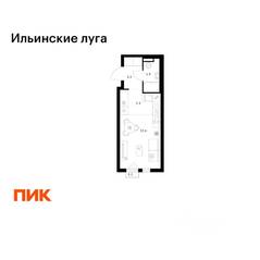 ЖК «Ильинские луга», планировка студии, 24.00 м²