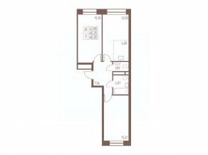 ЖК «Западная Ивантеевка», планировка 3-комнатной квартиры, 60.20 м²
