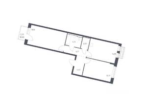 ЖК «Рублевский Квартал», планировка 2-комнатной квартиры, 60.20 м²