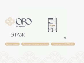 ЖК «ORO by Akvilon», планировка студии, 24.58 м²