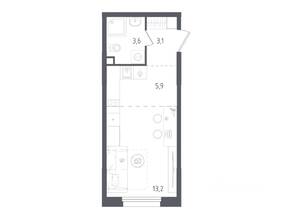 ЖК «Ольховый Квартал», планировка студии, 25.80 м²