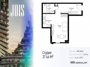 ЖК «JOIS», планировка студии, 37.46 м²