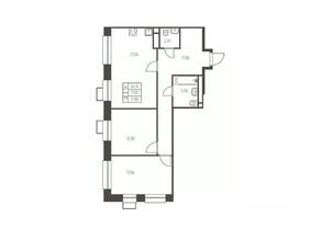 ЖК «Новая Ивантеевка», планировка 2-комнатной квартиры, 71.00 м²