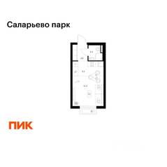 ЖК «Саларьево парк», планировка студии, 21.50 м²