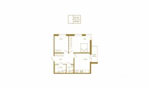 МЖК «Новая история», планировка 2-комнатной квартиры, 59.80 м²
