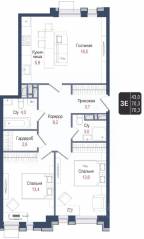 ЖК «Киноквартал», планировка 3-комнатной квартиры, 70.30 м²