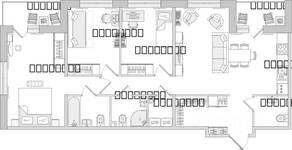 ЖК ЦДС «Dreamline», планировка 3-комнатной квартиры, 95.46 м²