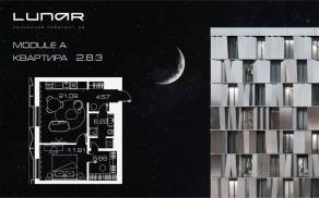ЖК «LUNAR», планировка 1-комнатной квартиры, 51.10 м²