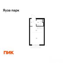 ЖК «Яуза парк (ПИК)», планировка студии, 19.80 м²