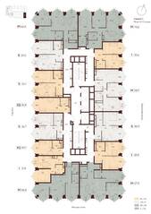 ЖК «Indy Towers», планировка 2-комнатной квартиры, 54.40 м²
