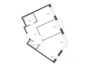 ЖК «Рублевский Квартал», планировка 2-комнатной квартиры, 51.10 м²