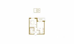 МЖК «Новая история», планировка 1-комнатной квартиры, 35.41 м²