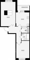 ЖК «Школьный (Климовск)», планировка 2-комнатной квартиры, 60.60 м²