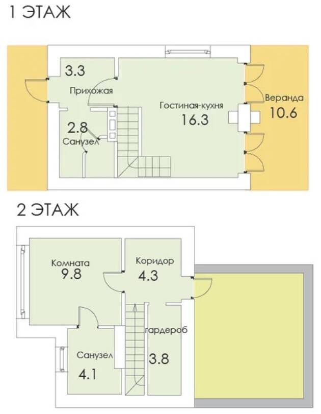 1-комн. квартира, 48,9 м², в Малоэтажный ЖК «ЭКО ном и Я»