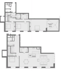 Апарт-комплекс «Island House», планировка 5-комнатной квартиры, 242.41 м²