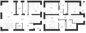 МЖК «Экодолье Шолохово», планировка 5-комнатной квартиры, 169.00 м²