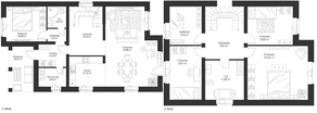 МЖК «Экодолье Шолохово», планировка 5-комнатной квартиры, 176.00 м²
