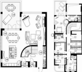 МФК «Gatchina Gardens», планировка 5-комнатной квартиры, 285.40 м²