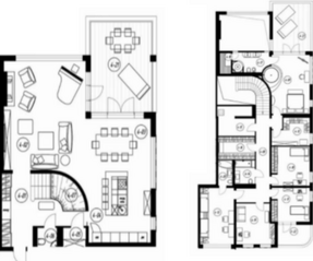 МФК «Gatchina Gardens», планировка 5-комнатной квартиры, 308.50 м²