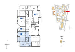 ЖК «Ново-Никольское», планировка 2-комнатной квартиры, 77.30 м²