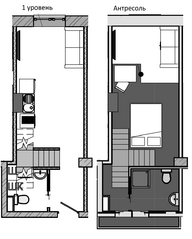 Апарт-комплекс «Культ Отважных», планировка студии, 36.90 м²