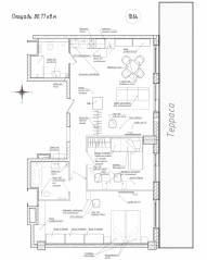 Апарт-комплекс «Well», планировка студии, 80.80 м²