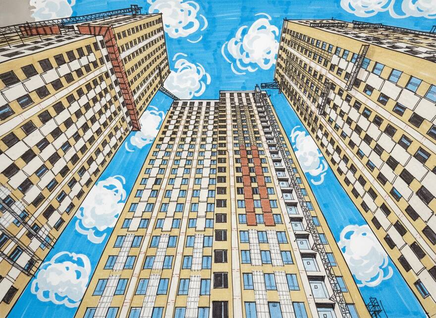 На фото ход строительства ЖК Twelve от Tekta Group